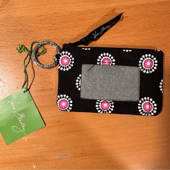 Vera Bradley Set of 3 in Black Patterns. Villager Bag, Accordion Wallet & Zip ID - Picture 10 of 16